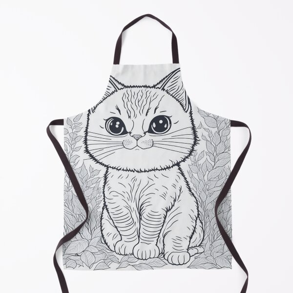 Item preview, Ink Meow - Delightful Line Art of a Cute Cat designed and sold by mdhanim.