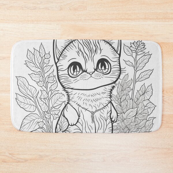 Item preview, Simple and Sweet - Clean Line Drawing of a Cute Cat designed and sold by mdhanim.