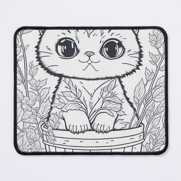 Item preview, Sleek Lines - Cute Cat in Ink Drawing designed and sold by mdhanim.
