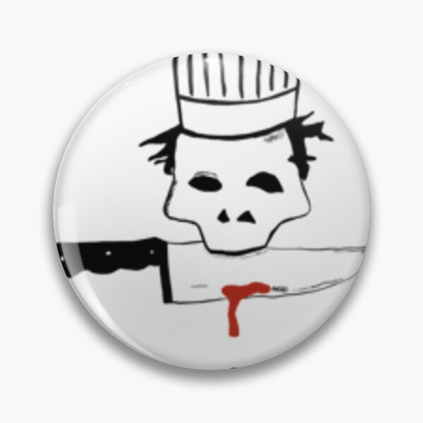 Item preview, Chef skull with knife Anthony Bourdain designed and sold by SpiderWebPower.