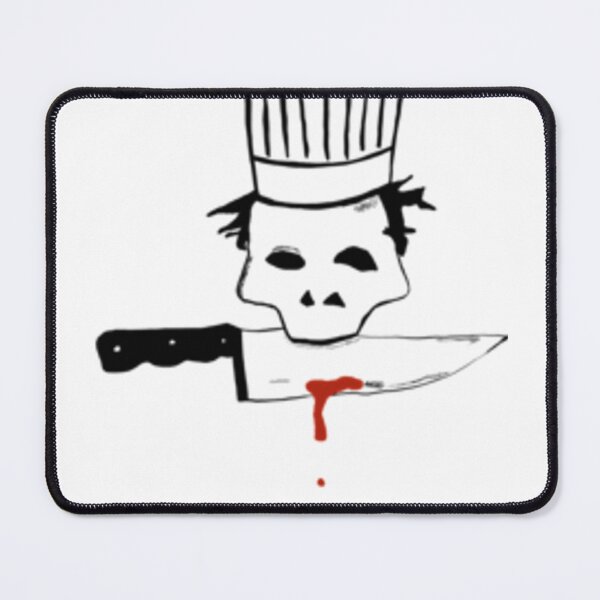 Item preview, Chef skull with knife Anthony Bourdain designed and sold by SpiderWebPower.