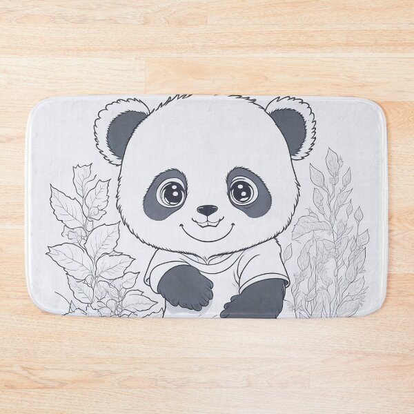 Item preview, Colorful Panda - Cute Ink Drawing with Clean Lines designed and sold by mdhanim.