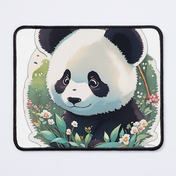 Item preview, Vintage Studio Ghibli Style Panda Head - 3D Vector Art Print designed and sold by mohtadyragab.
