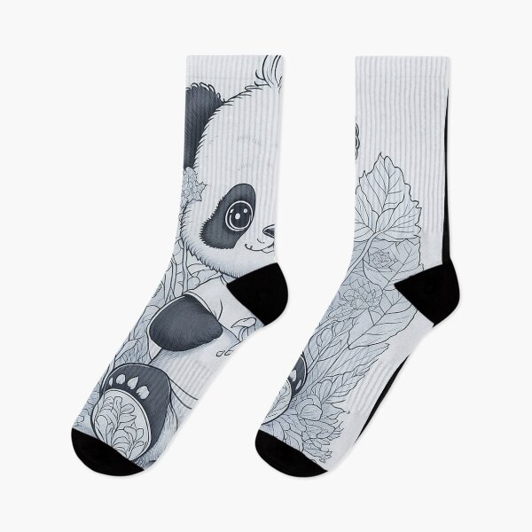 Item preview, Energetic Panda - Clean Line Art with Ink Accents designed and sold by mdhanim.