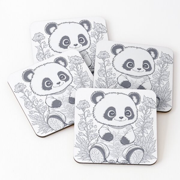 Item preview, Copy of Adorable Ink Panda - Clean Line Art Illustration designed and sold by mdhanim.