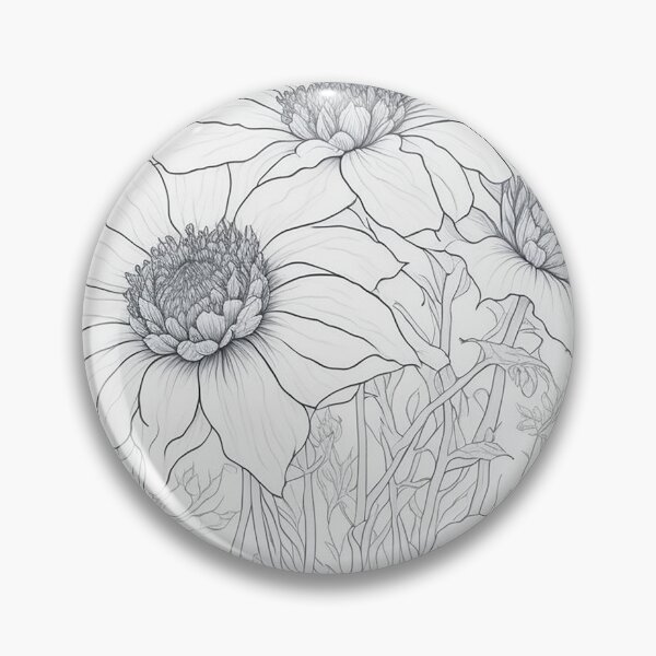 Artikelvorschau, Artistic Floral - Clean Line Art and Ink Rendering of a Flower entworfen und verkauft von mdhanim.