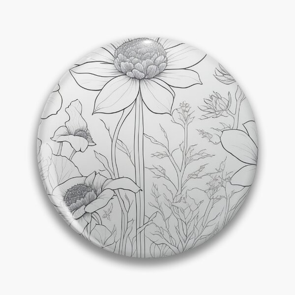 Artikelvorschau, Fine Ink Details - Clean Line Art Depicting a Flower entworfen und verkauft von mdhanim.