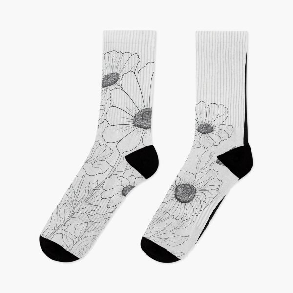 Item preview, Floral Elegance - Clean Line Art in Ink Drawing designed and sold by mdhanim.