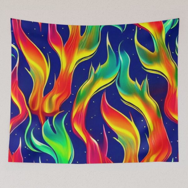 Item preview, Abstract Flames on Blue Sky designed and sold by calibrit.
