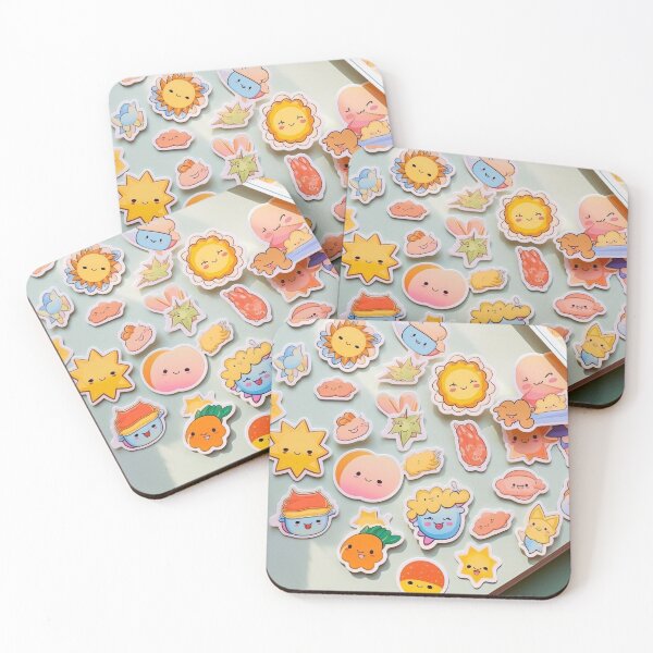 Item preview, Kawaii Stickers - Delightful Characters and Vibrant Colors for Positivity and Happiness - Sober Sips designed and sold by SoberSips.