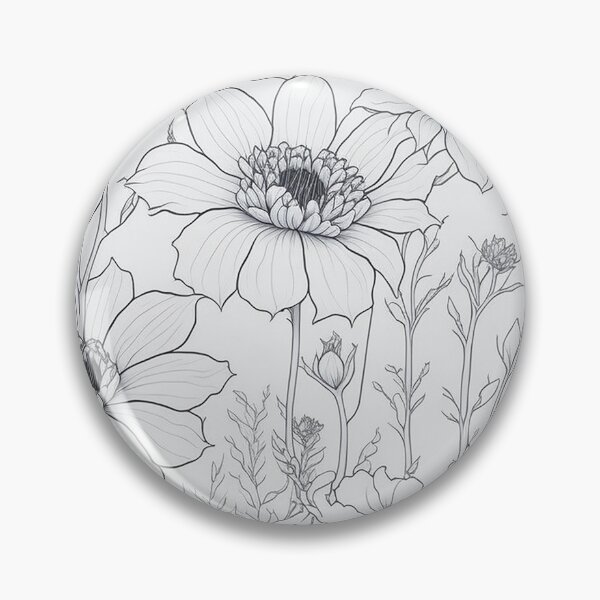 Artikelvorschau, Minimalist Floral - Ink Illustration of a Clean Line Art Flower entworfen und verkauft von mdhanim.