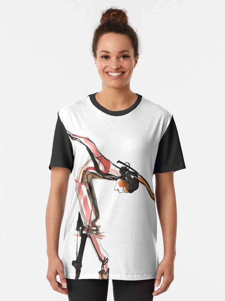 Alternate view of Ballet Dance Drawing Graphic T-Shirt