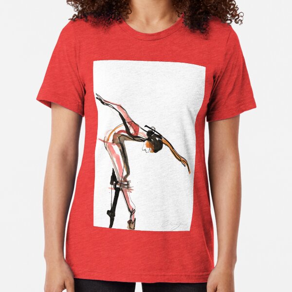 Ballet Dance Drawing Tri-blend T-Shirt