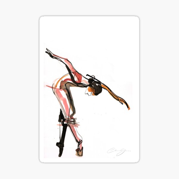 Ballet Dance Drawing Sticker