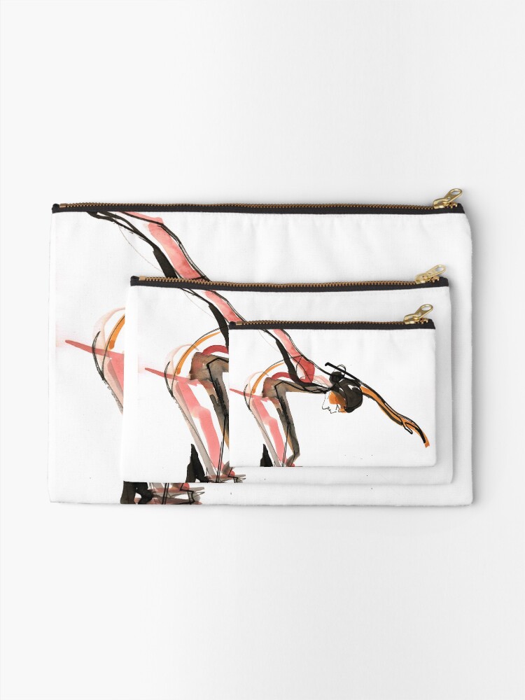 Alternate view of Ballet Dance Drawing Zipper Pouch