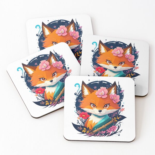 Item preview, Floral Themed Fox Illustration designed and sold by Redwal15.