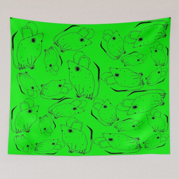 Item preview, TINY BUT MIGHTY BLACK x GREEN RODENT MOUSE  designed and sold by GIVENGRACE.ART.