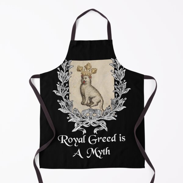 Item preview, 'Royal Greed is a Myth' Goofy Cat with Crown - Medieval Designs Collection designed and sold by Ridiculam Toga.