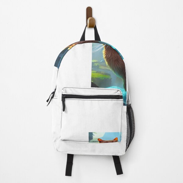 Item preview, Mountain cat standing under the blue waterfall designed and sold by greengoodnich.