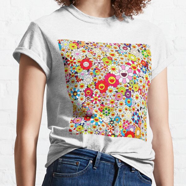 VAULT BY VANS X TAKASHI MURAKAMI, flower pattern crew neck T-shirt