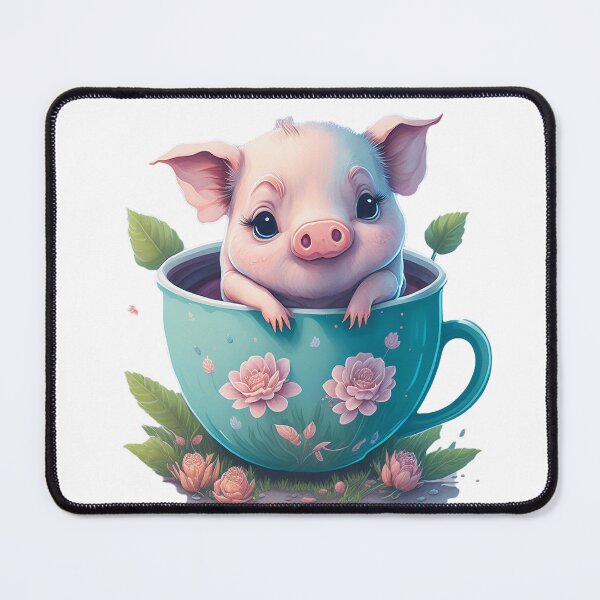Item preview, Baby pig sitting in a teacup designed and sold by pkk1designsart.