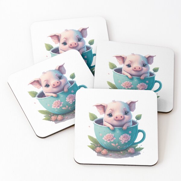 Item preview, Baby pig sitting in a teacup designed and sold by pkk1designsart.