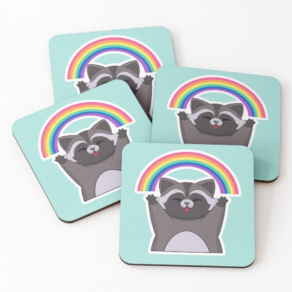 Item preview, Pride Flag Rainbow Raccoon designed and sold by Kimswoa.