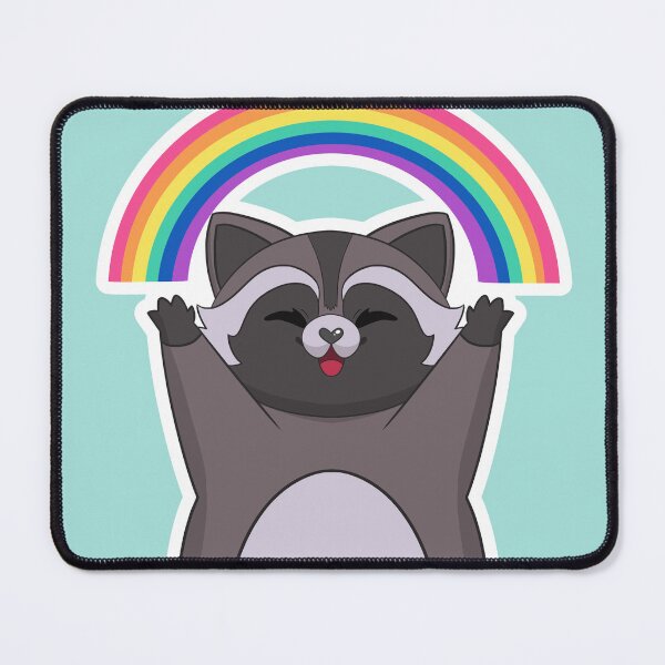 Item preview, Pride Flag Rainbow Raccoon designed and sold by Kimswoa.