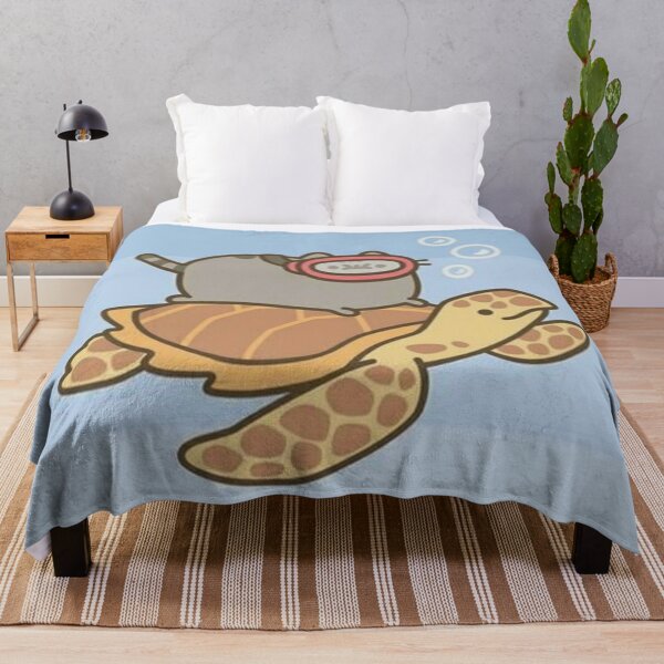 Item preview, swimming turtle cat designed and sold by JeradCasper.