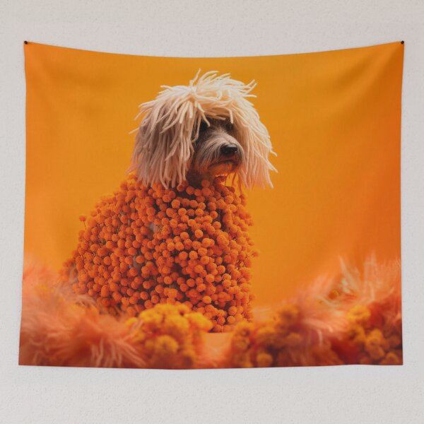 Item preview, Dog in a flower coat designed and sold by DigitalArties.