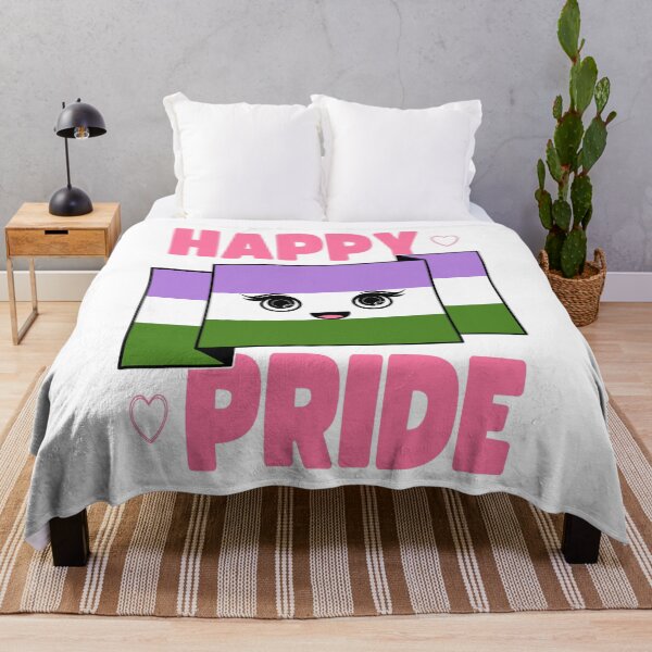 Item preview, Happy Pride Month (GenderQueer Flag Edition) designed and sold by ObsidianDaz.