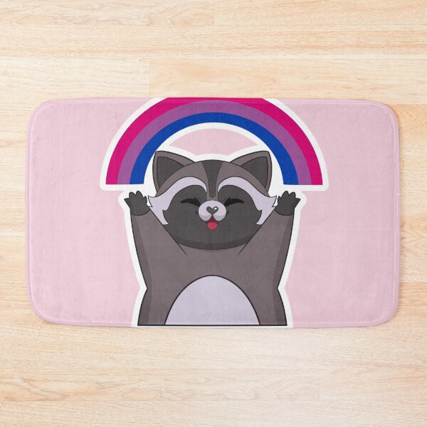 Item preview, Bi Pride Flag Rainbow Raccoon designed and sold by Kimswoa.