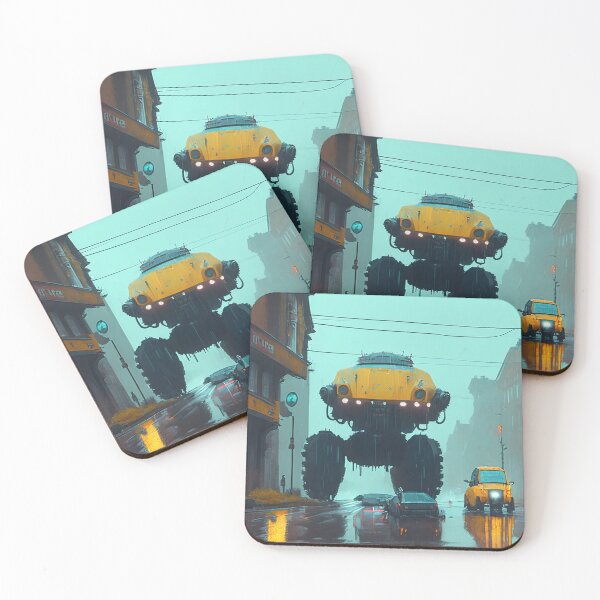 Item preview, Driving Car With Yellow Robots designed and sold by KritstinaBrisce.