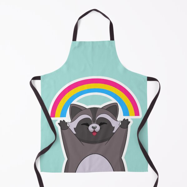 Item preview, Pan Pride Flag Rainbow Raccoon designed and sold by Kimswoa.