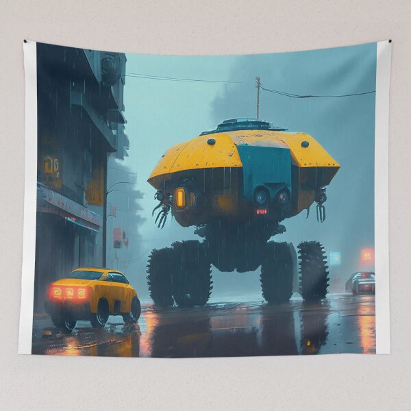 Item preview, Robot Guard the City designed and sold by KritstinaBrisce.