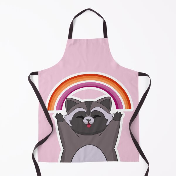 Item preview, Lesbian Pride Flag Rainbow Raccoon designed and sold by Kimswoa.