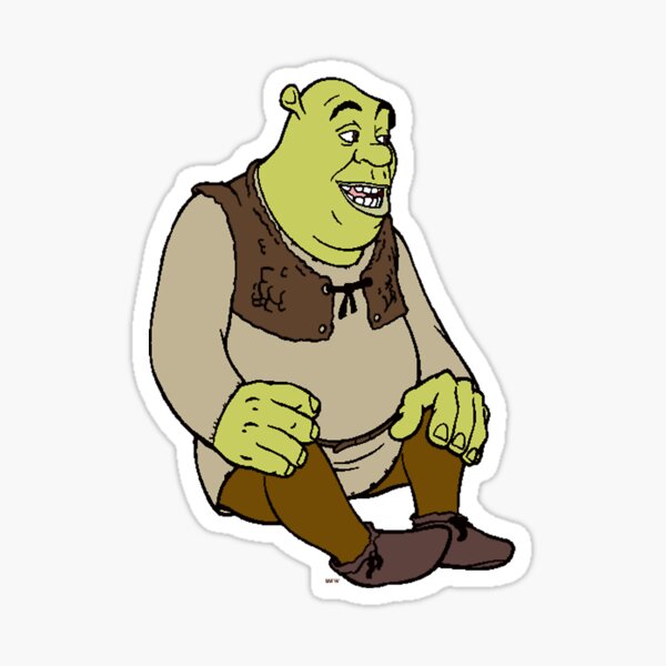 Shrek Yikes Face Sticker - Sticker Graphic - Auto, Wall, Laptop