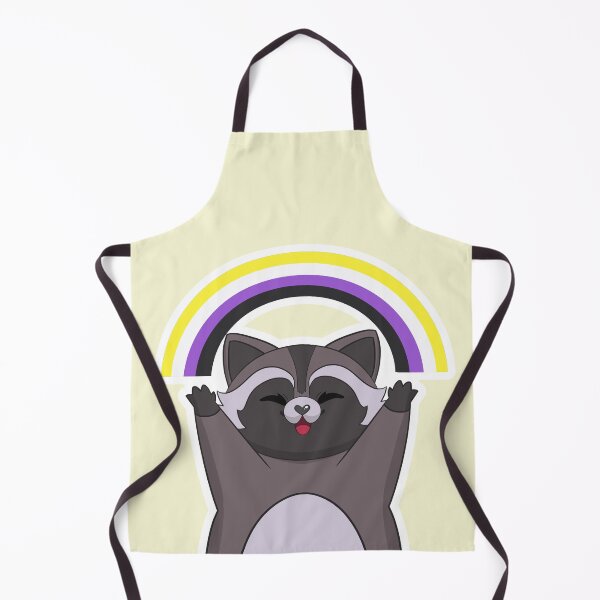Item preview, Non Binary Pride Flag Rainbow Raccoon designed and sold by Kimswoa.