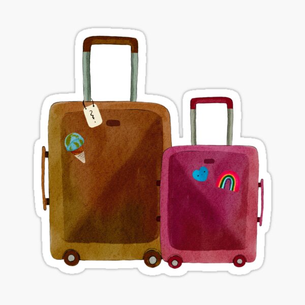Suitcase luggage traveling summer holiday Sticker