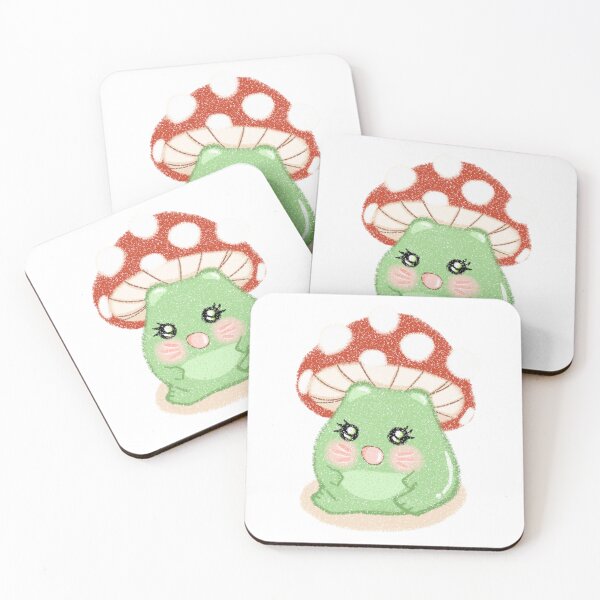 Item preview, Green frog with Red mushroom designed and sold by Miyao999.
