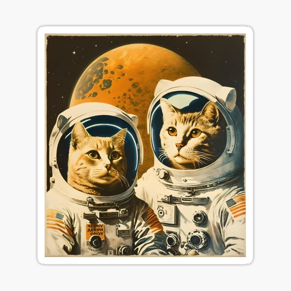 Item preview, The Two Mars Astronauts designed and sold by Cat-Army.
