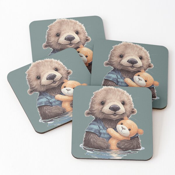 Item preview, Baby otter with teddy  designed and sold by MazieBrunet.