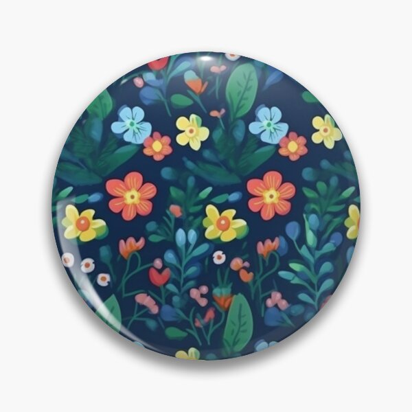 Item preview, Diseño floral, color oscuro, flores de verano. designed and sold by PixelPrintsCo.