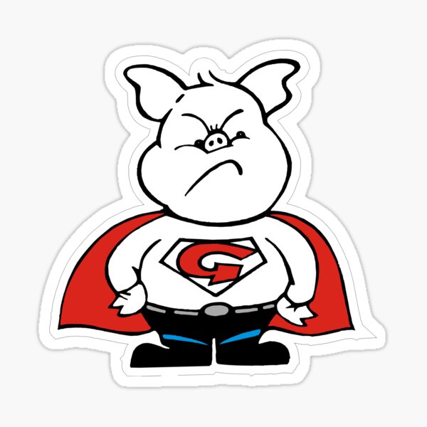 Item preview, superhero fat pig is feet waist and can fly designed and sold by mcgraphics2517.