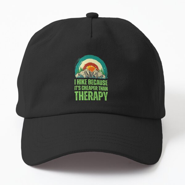 Item preview, I Hike Because It's Cheaper Than Therapy. good vibes designed and sold by HikingGalleria.