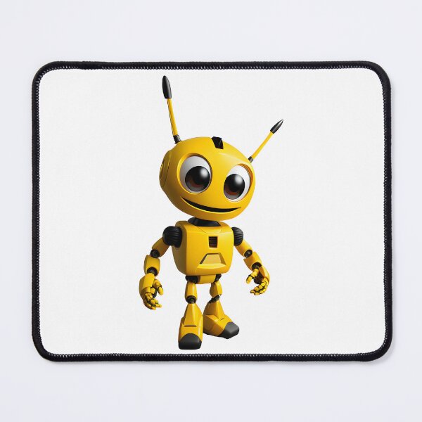 Item preview, Yellow Robot with Antennas - Unique T-shirt Design for Tech Lovers designed and sold by Mementium.