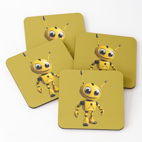 Item preview, Yellow Robot with Antennas - Unique T-shirt Design for Tech Lovers designed and sold by Mementium.