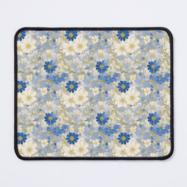 Item preview, Patrón de flores de acuarela azul designed and sold by FuzzieIntuition.