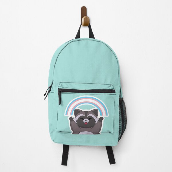 Item preview, Trans Pride Flag Rainbow Raccoon designed and sold by Kimswoa.