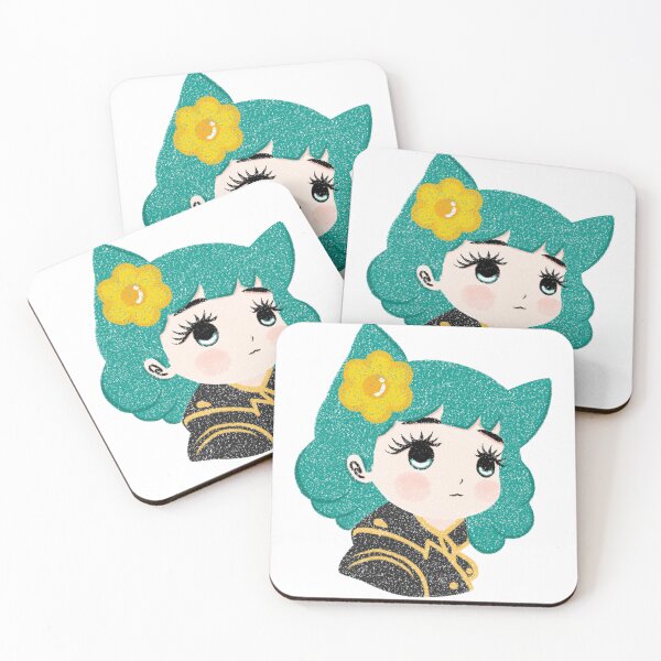 Item preview, Green-haired girl with yellow flowers 1 designed and sold by Miyao999.